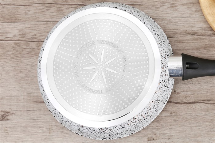 Chảo nhôm chống dính vân đá đáy từ 24 cm Supor F23A24IH Màu Xám