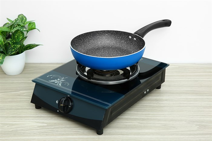 Chảo nhôm chống dính vân đá đáy từ 24 cm Elmich Colosseum Y1 EL-3719 Xanh dương