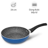 Chảo nhôm chống dính vân đá đáy từ 24 cm Elmich Colosseum Y1 EL-3719 Xanh dương