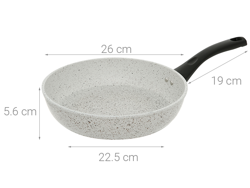 Chảo nhôm chống dính vân đá đáy từ 26 cm Supor F23A26IH