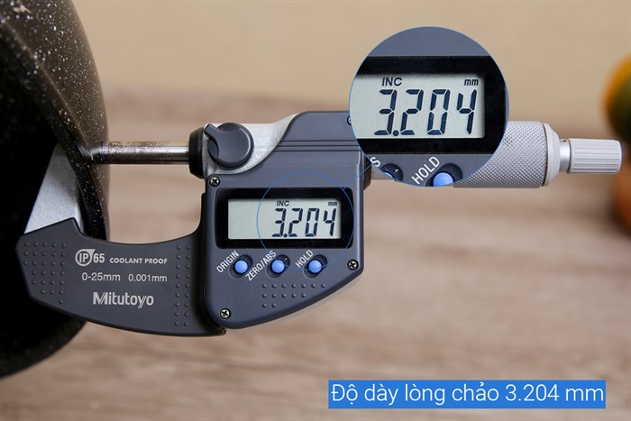Chảo nhôm chống dính vân đá đáy từ 28 cm DMX CDE Màu Đen