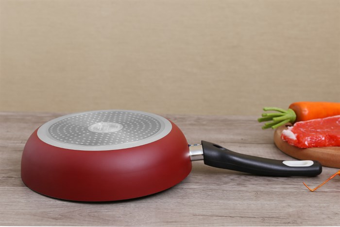 Chảo nhôm sâu chống dính đáy từ 24 cm DMX CSE Màu Đỏ