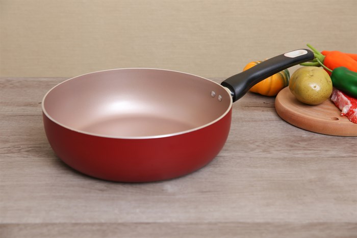 Chảo nhôm sâu chống dính đáy từ 28 cm DMX CSE Màu Đỏ