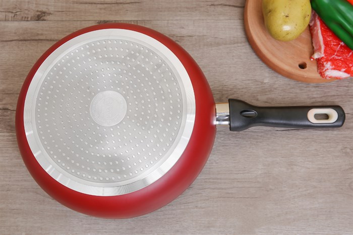 Chảo nhôm sâu chống dính đáy từ 28 cm DMX CSE Màu Đỏ