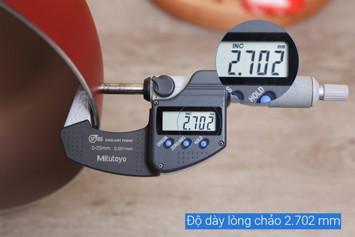 Chảo nhôm sâu chống dính đáy từ 28 cm DMX CSE Màu Đỏ