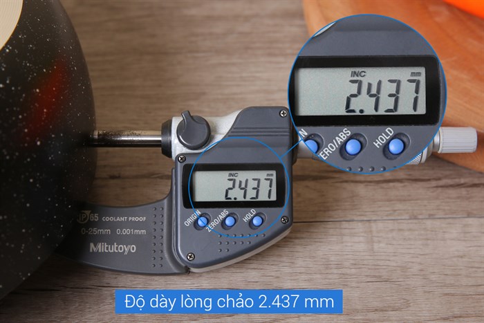 Chảo nhôm chống dính vân đá đáy từ 26 cm DMX CDD Màu Đen