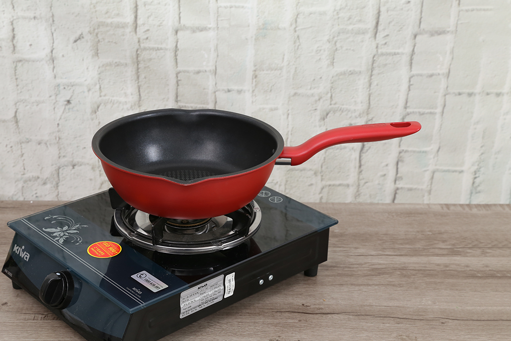 Chảo nhôm sâu chống dính đáy từ 28 cm Tefal C6428614 Màu Đỏ
