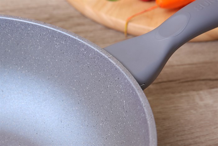 Chảo nhôm sâu chống dính vân đá đáy từ 28 cm Sunhouse SHG1228MMA Màu Xám