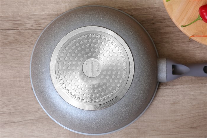 Chảo nhôm sâu chống dính vân đá đáy từ 28 cm Sunhouse SHG1228MMA Màu Xám