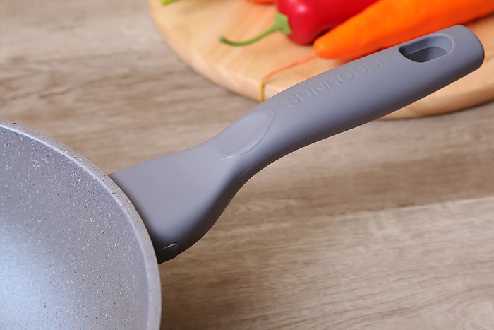 Chảo nhôm sâu chống dính đáy từ 30 cm Sunhouse SHG1230MMA Màu Xám