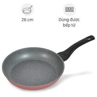 Chảo nhôm chống dính vân đá đáy từ 26 cm Happycook Aura AFP-26IH