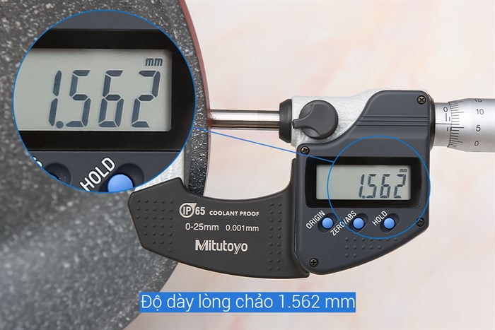 Chảo nhôm chống dính vân đá đáy từ 26 cm Happycook Aura AFP-26IH Màu Đen hồng