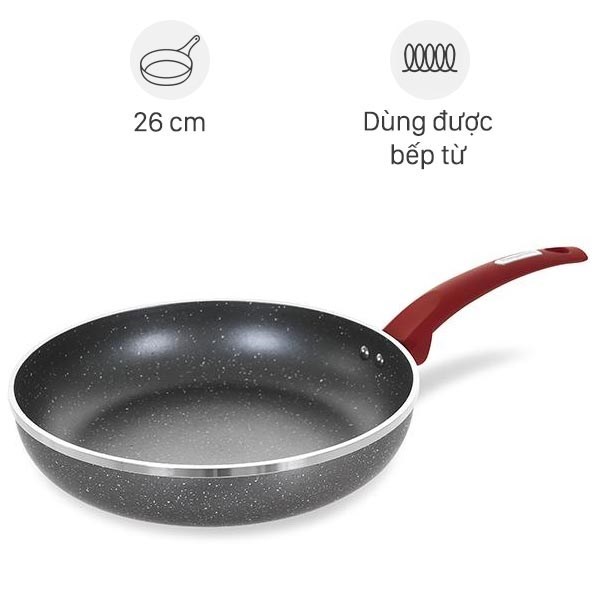 Chảo nhôm chống dính vân đá đáy từ Kangaroo KG654M