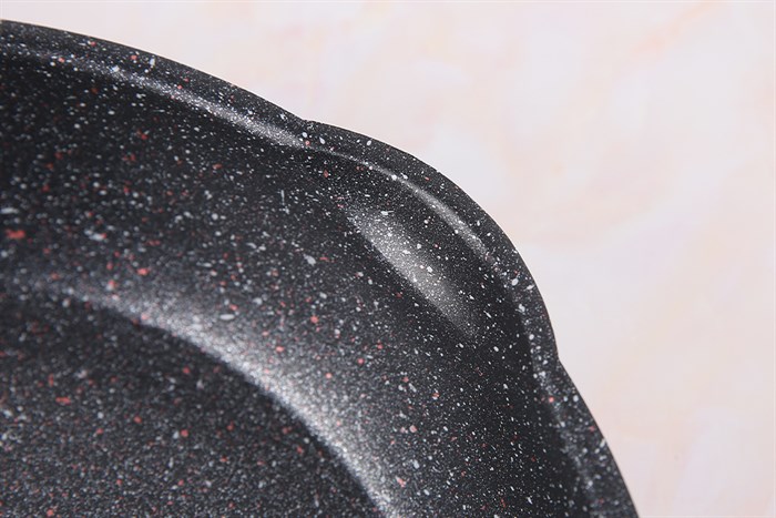 Chảo nhôm chống dính vân đá đáy từ 30 cm Kangaroo KG661XL Màu Đen