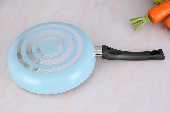 Chảo nhôm chống dính vân đá 24 cm Hommy CE003-24 Màu Đen - xanh dương