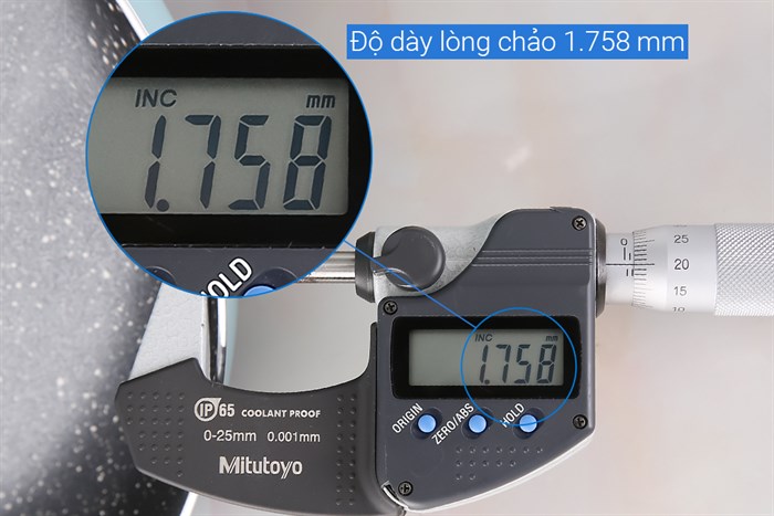 Chảo nhôm chống dính vân đá 26 cm Hommy CE003-26 Màu Đen - xanh dương