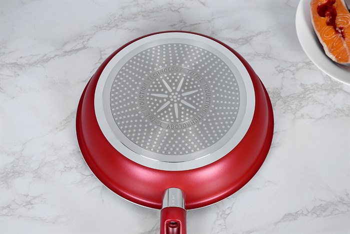 Chảo nhôm chống dính đáy từ 24 cm Tefal So Chef G1350495 Màu Đỏ