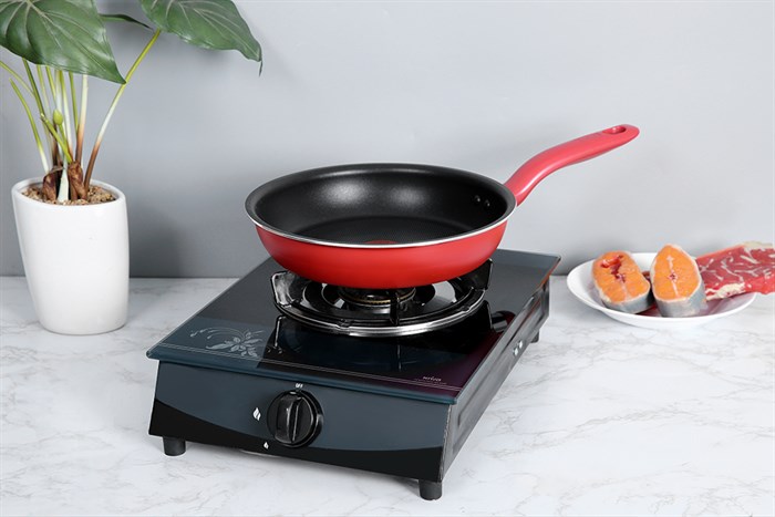 Chảo nhôm chống dính đáy từ 24 cm Tefal So Chef G1350495 Màu Đỏ