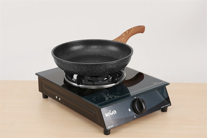 Chảo nhôm chống dính vân đá đáy từ 26 cm Sunhouse Mama SHG1126MMC