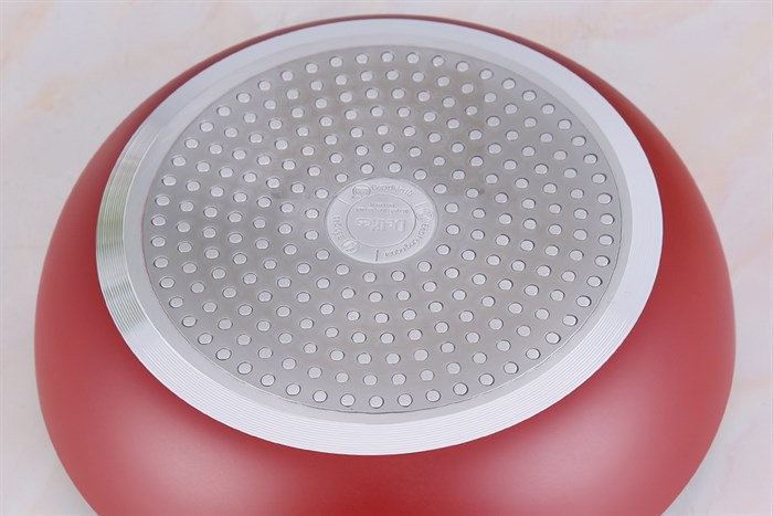 Chảo nhôm chống dính vân đá đáy từ 20 cm Delites CE001-20 Màu Đỏ đô