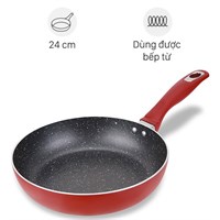 Chảo nhôm chống dính vân đá đáy từ 24 cm Delites CE001-24