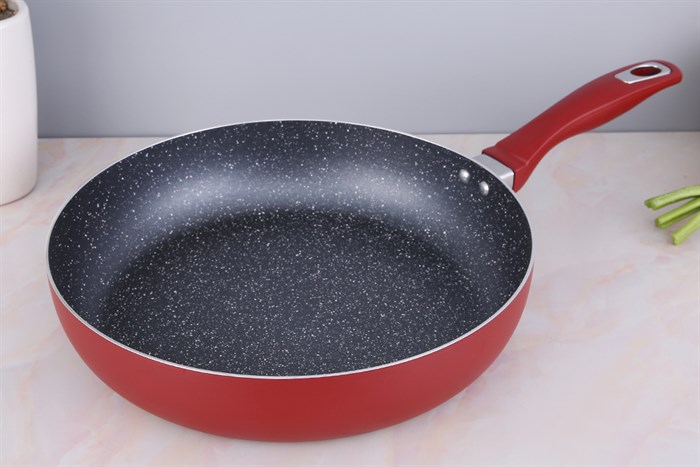 Chảo nhôm chống dính vân đá đáy từ 30 cm Delites CE001-30 Màu Đỏ đô