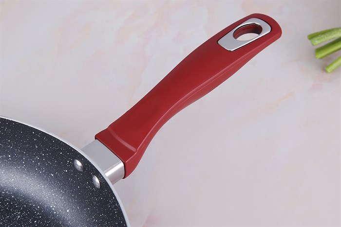 Chảo nhôm chống dính vân đá đáy từ 30 cm Delites CE001-30 Màu Đỏ đô