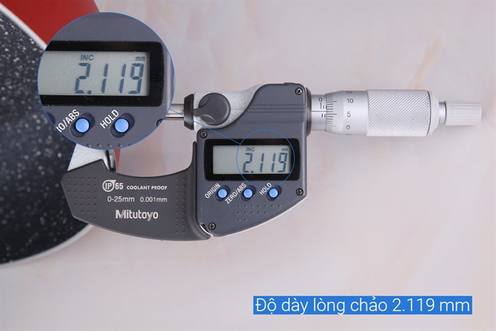 Chảo nhôm chống dính vân đá đáy từ 30 cm Delites CE001-30 Màu Đỏ đô