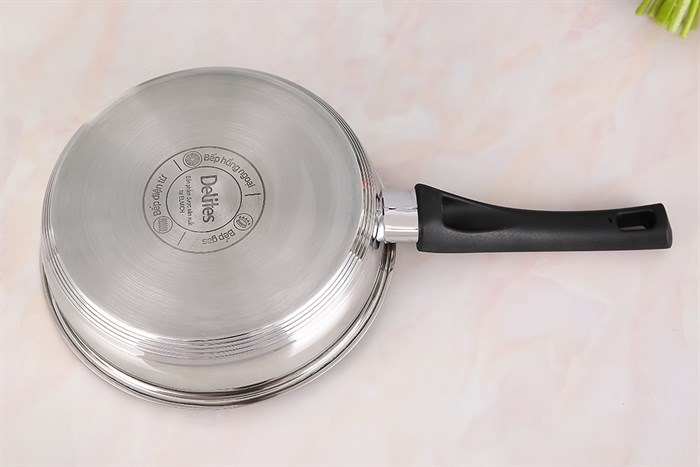 Chảo inox chống dính đáy từ 20 cm Delites CE002-20 Màu Inox