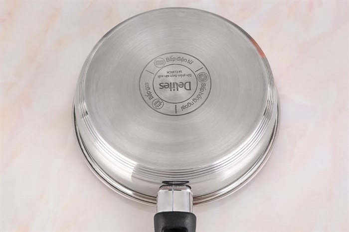Chảo inox chống dính đáy từ 20 cm Delites CE002-20 Màu Inox