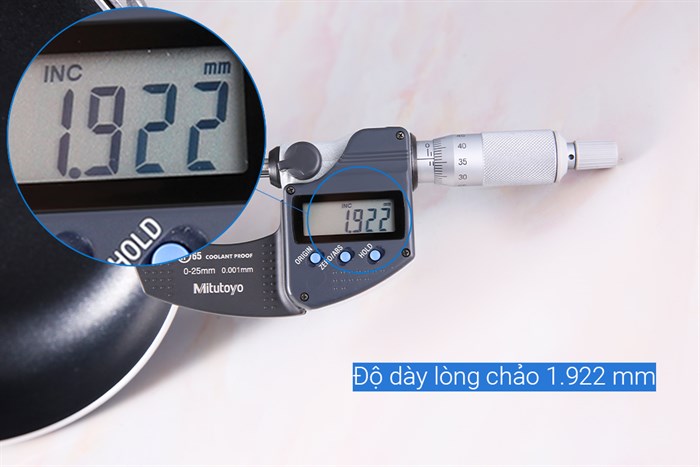 Chảo nhôm chống dính 24 cm Delites CR001-24 Màu Đen