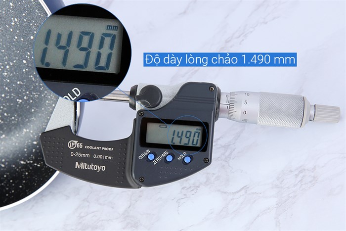 Chảo nhôm chống dính vân đá 20 cm Delites CE003-20 Màu Xanh lam