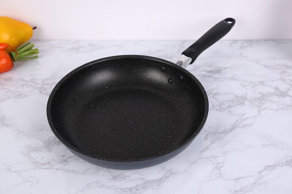 Chảo nhôm chống dính vân đá 26 cm Delites CS002-26 Màu Đen