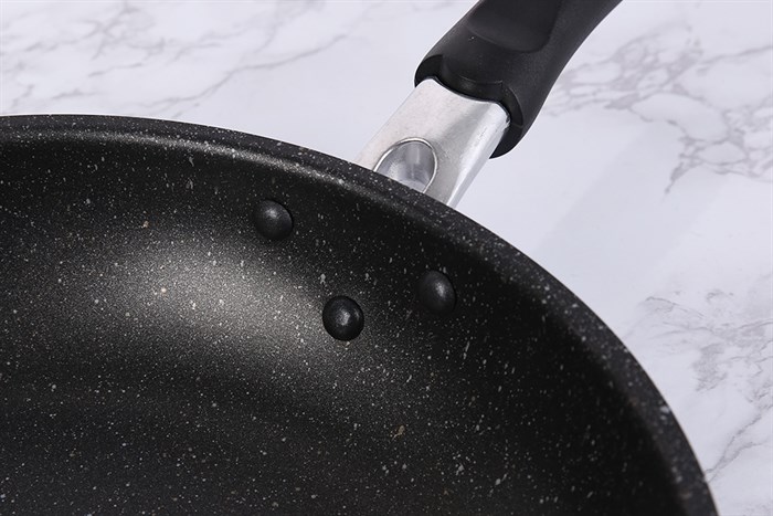 Chảo nhôm chống dính vân đá 26 cm Delites CS002-26 Màu Đen