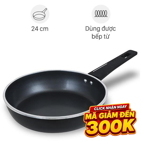 Chảo nhôm chống dính đáy từ 24 cm Elmich Nero EL-3772