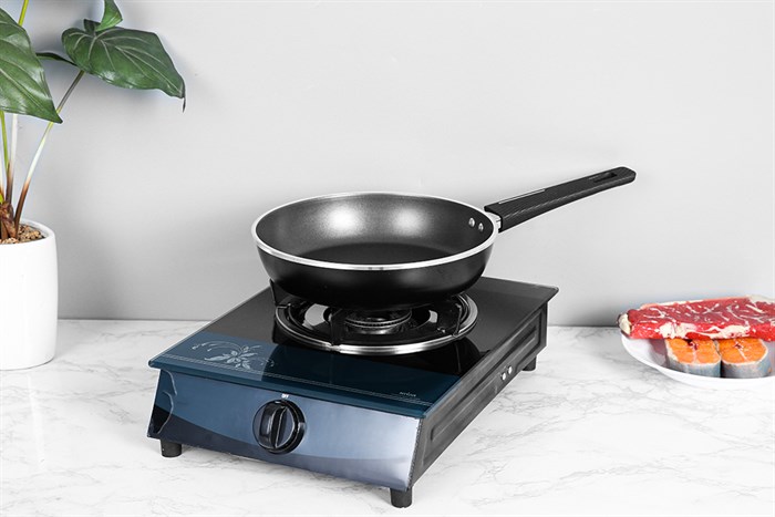 Chảo nhôm chống dính đáy từ 24 cm Elmich Nero EL-3772 Màu Đen