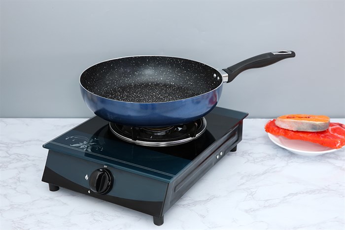 Chảo nhôm chống dính vân đá 30 cm DMX CE004-30 Màu Xanh lam