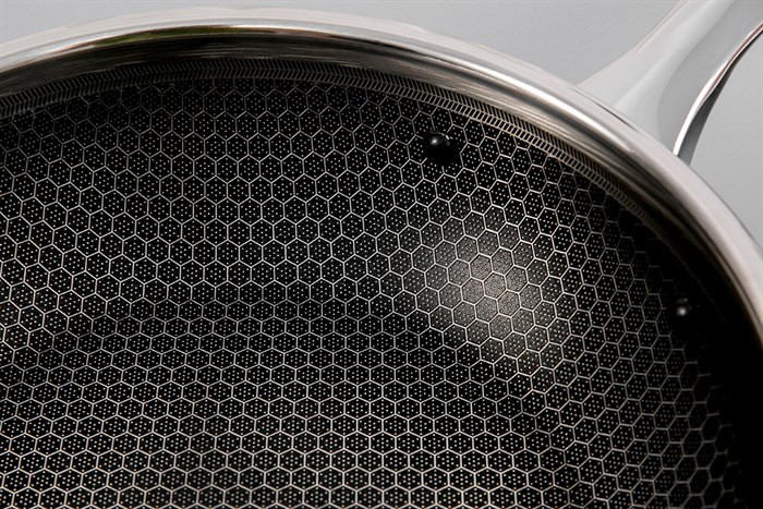 Chảo inox sâu chống dính tổ ong đáy từ 24 cm Fivestar Blackcube FPC24002 Màu Bạc Inox