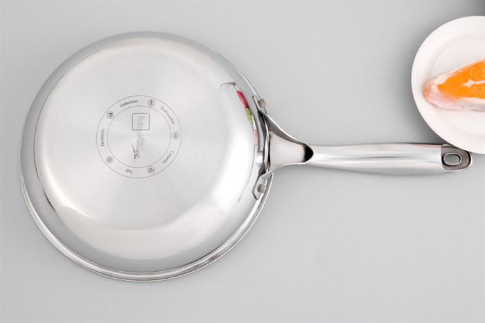 Chảo inox sâu chống dính tổ ong đáy từ 24 cm Fivestar Blackcube FPC24002 Màu Bạc Inox