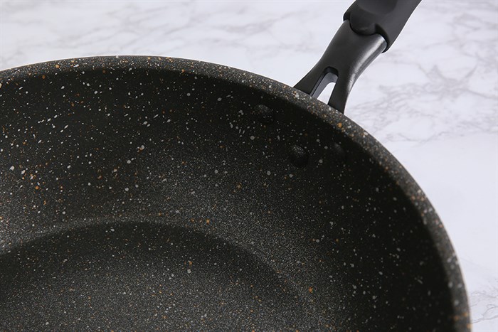 Chảo nhôm sâu chống dính vân đá đáy từ 30 cm Kangaroo KG662XL Màu Đen