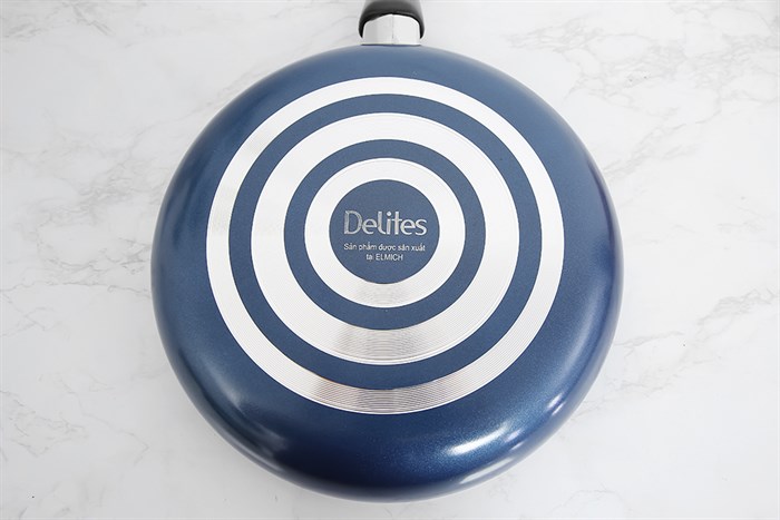 Chảo nhôm chống dính vân đá 24 cm Delites CE003-24 Màu Xanh Dương
