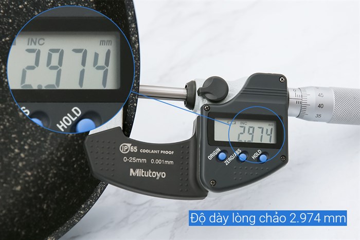 Chảo nhôm chống dính vân đá đáy từ 24 cm Sunhouse SFP24B Màu Xanh Dương