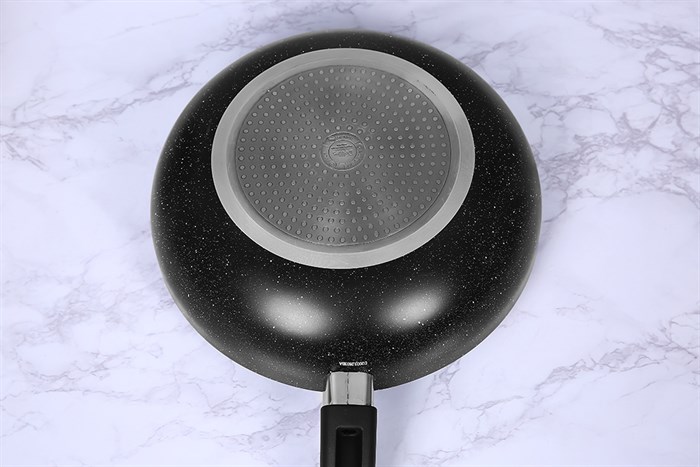 Chảo nhôm sâu chống dính vân đá đáy từ 28 cm Delites CE006-28 Màu Đen