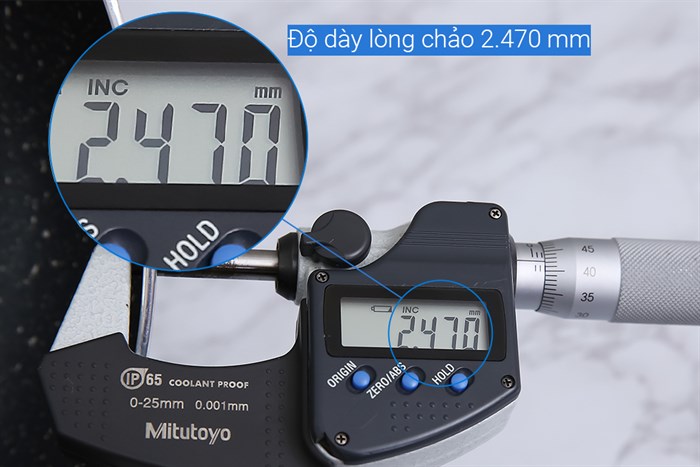 Chảo nhôm sâu chống dính vân đá đáy từ 28 cm Delites CE006-28 Màu Đen