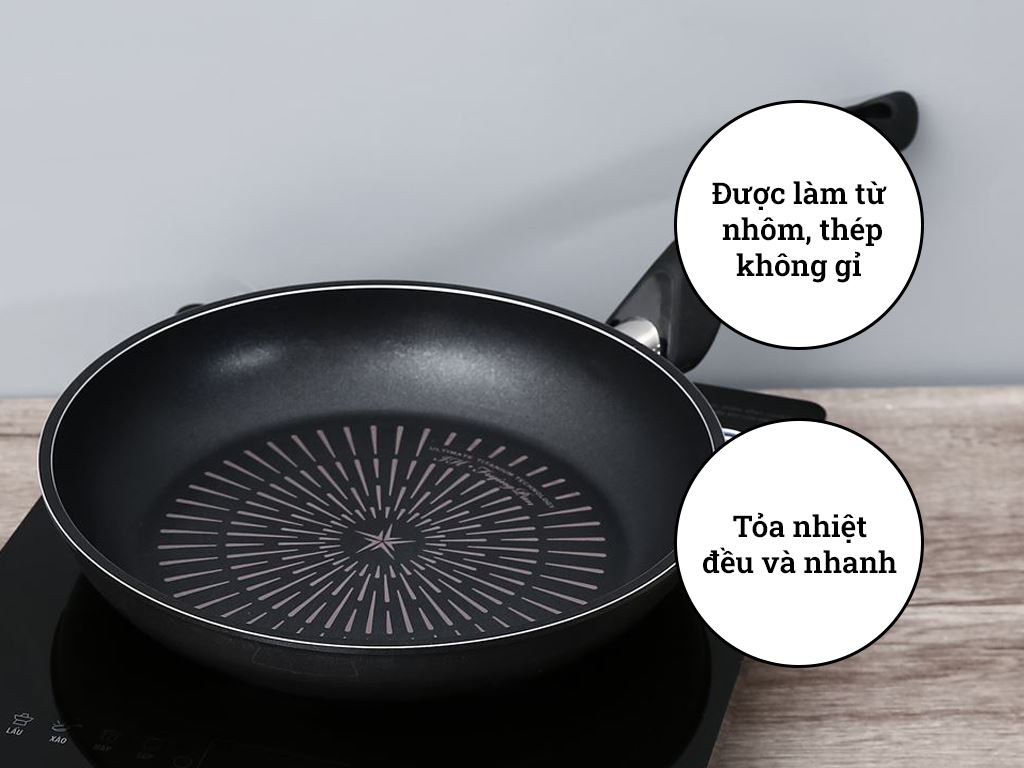 Chảo chống dính đáy từ HappyCall Titanium 26cm 2