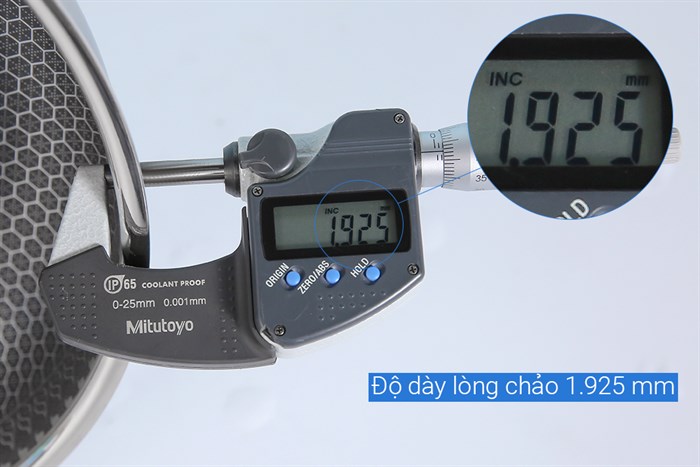 Chảo inox sâu chống dính tổ ong đáy từ nắp kính 26 cm Kalite KL-326 Màu Bạc Inox