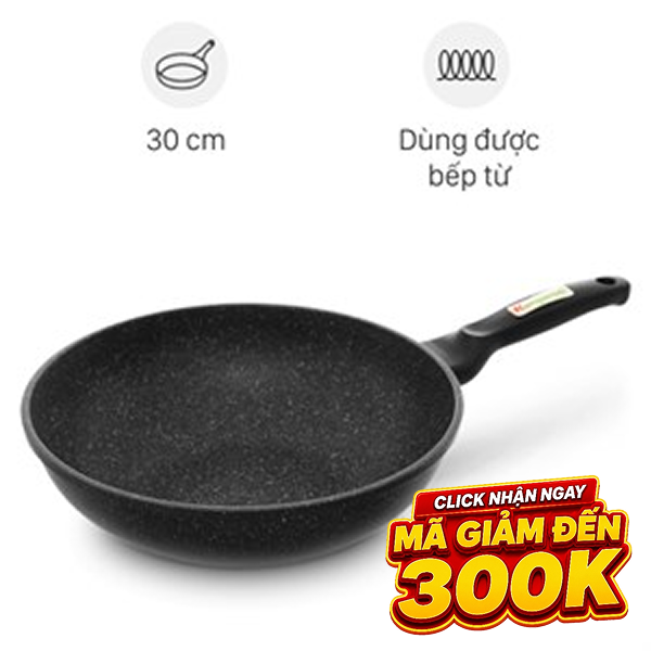 Chảo nhôm sâu chống dính vân đá đáy từ Kangaroo KG922L