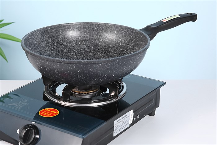 Chảo nhôm sâu chống dính vân đá đáy từ 30 cm Kangaroo KG922L