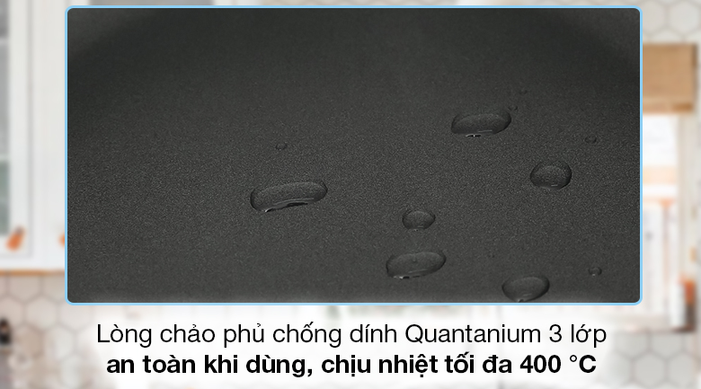 Chảo inox chống dính đáy từ 20 cm Elmich Trimax XP EL-3756 - Lòng chảo phủ chống dính Quantanium 3 lớp