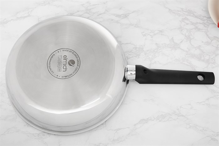 Chảo inox sâu chống dính đáy từ 26 cm Elmich Trimax XP EL-3758 Màu Bạc Inox